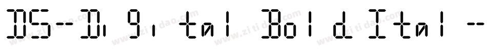 DS-Digital Bold Ital字体转换
